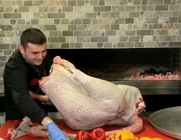 300斤鸵鸟烤着吃，“巨型”烤箱整整烤了24小时，看完流口水了(图1)