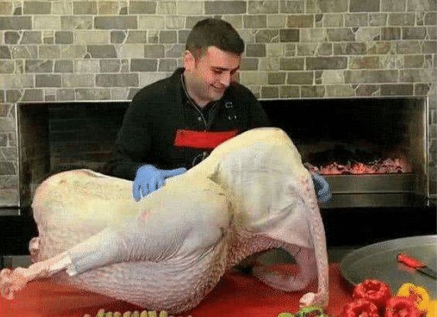 300斤鸵鸟烤着吃，“巨型”烤箱整整烤了24小时，看完流口水了(图2)